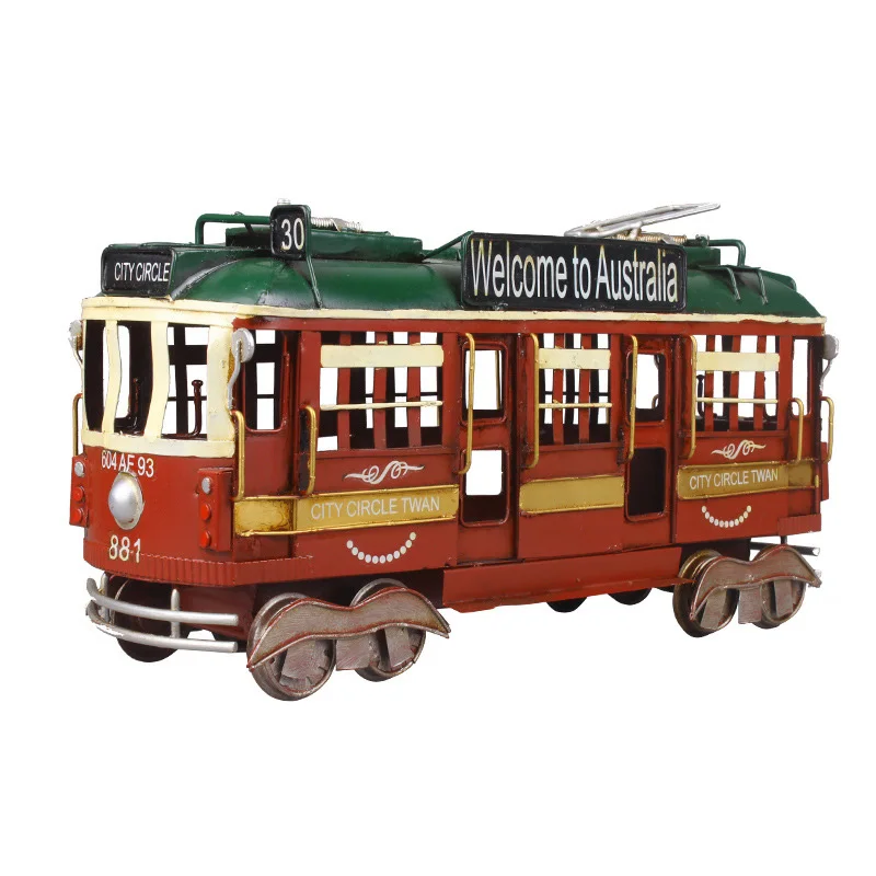 Ретро модель автомобиля с двойным перекрытием украшение для дома детское