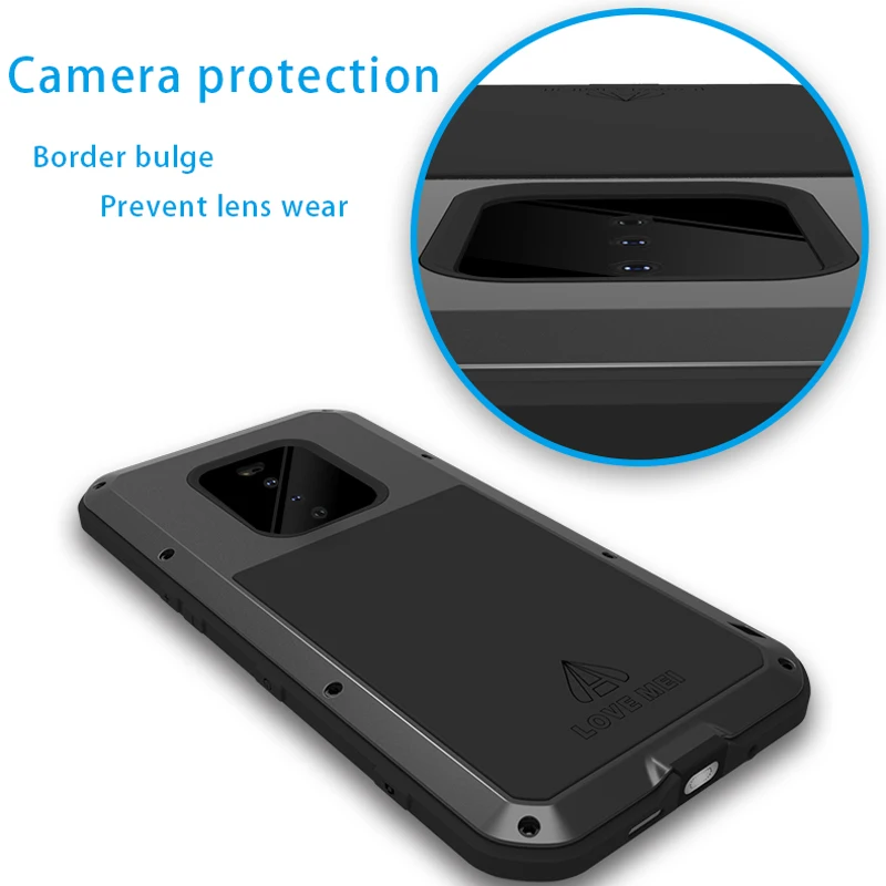 Алюминиевый металлический бронированный чехол для Sony Xperia 1 противоударный