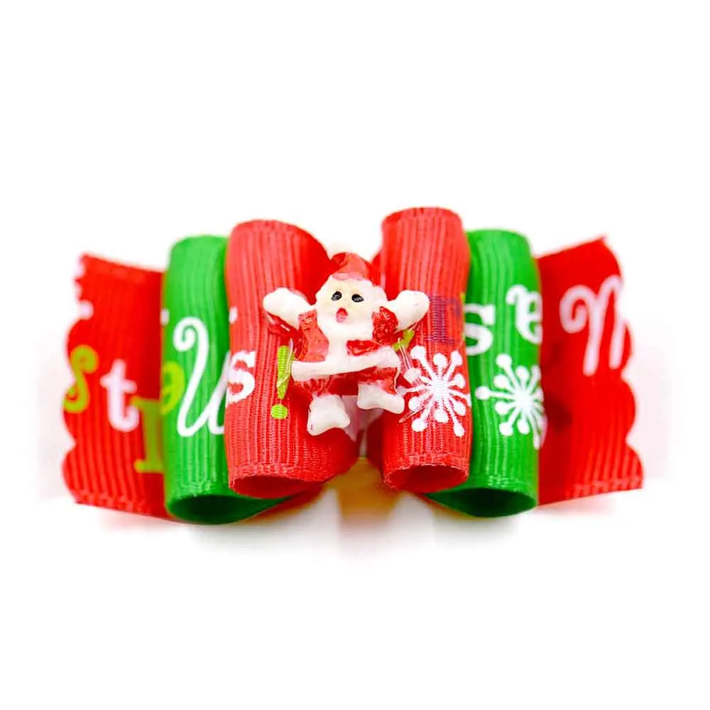 50 шт. рождественские банты для собак ручной работы ленты фестиваль праздник