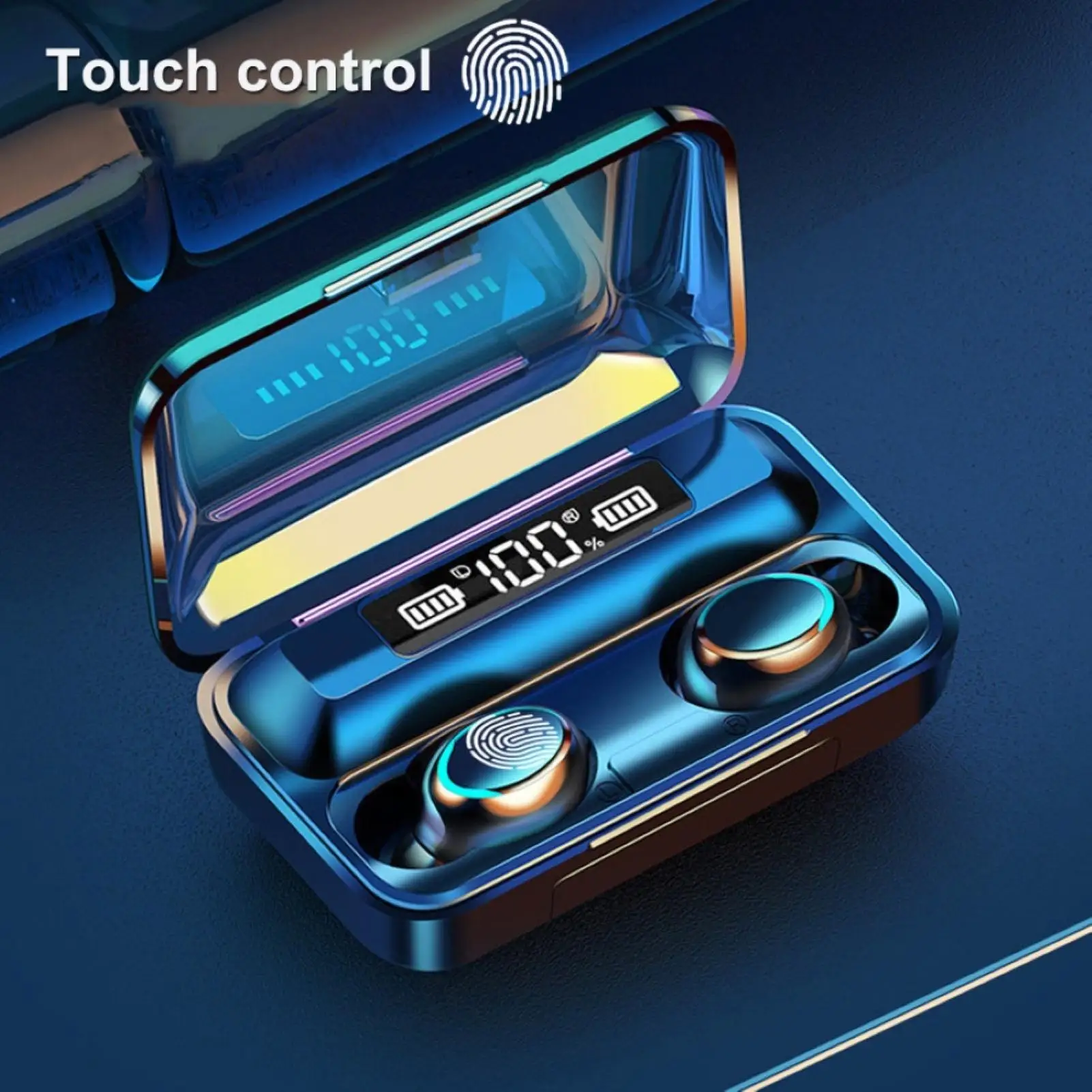 Беспроводные Bluetooth наушники V5.0 F9 5C TWS с сенсорным управлением спортивные