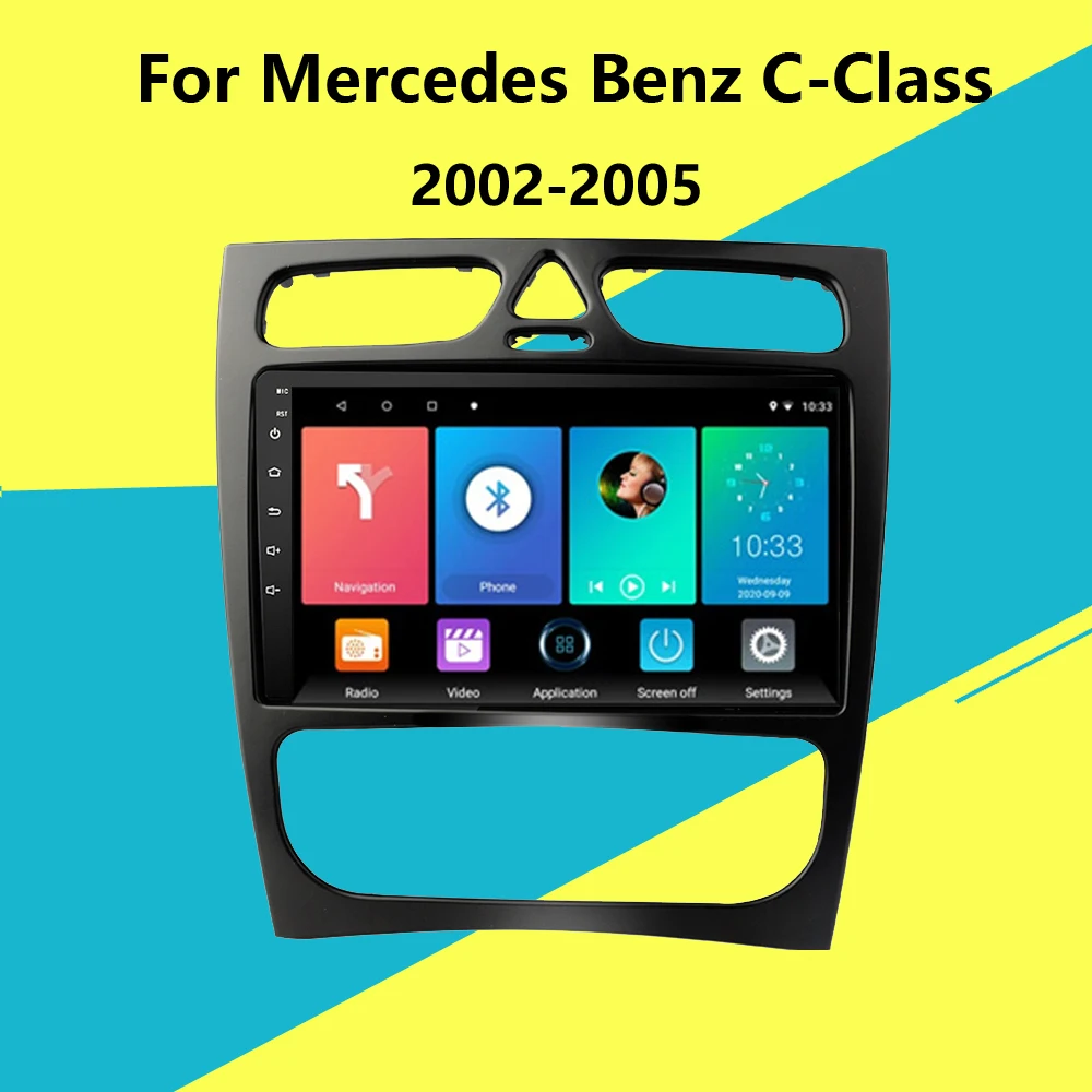 2 Din Автомобильный мультимедийный плеер Android GPS Авторадио для Mercedes Benz c класс W203 C200