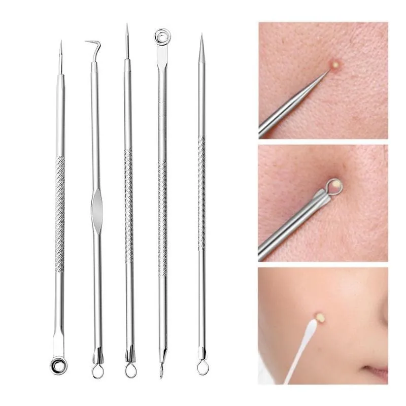 

5Pcs Blackhead Pimple Blemish Comedone Acne Extractor Remover Tool Needles Set Skin Care Hot Sale