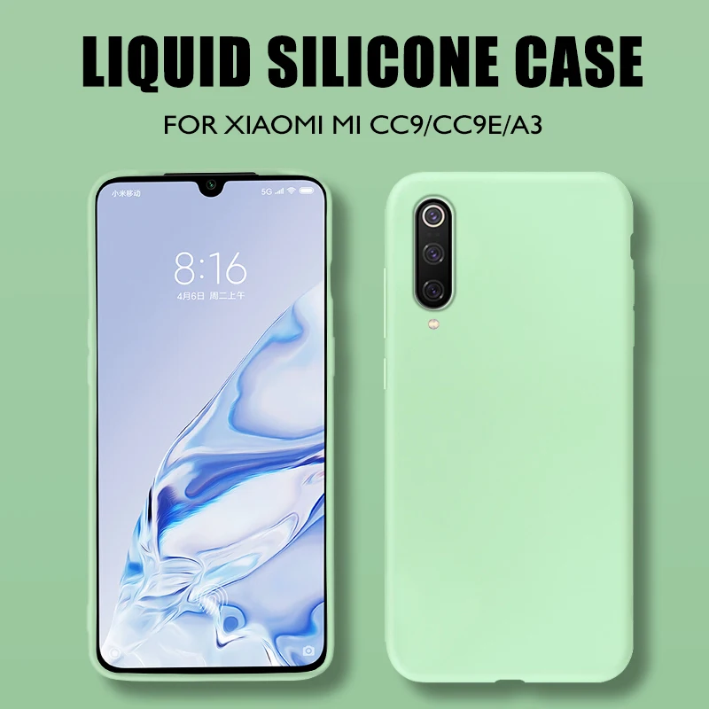 Чехол для Xiaomi mi A3 чехол жидкого силикона на CC9 CC9e Lite A3Lite CC9E телефона |