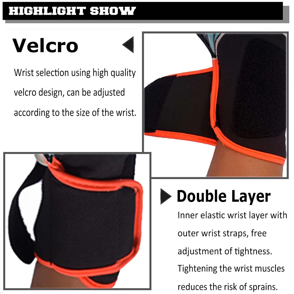 Новое поступление оранжевые латексные перчатки для вратаря по футболу