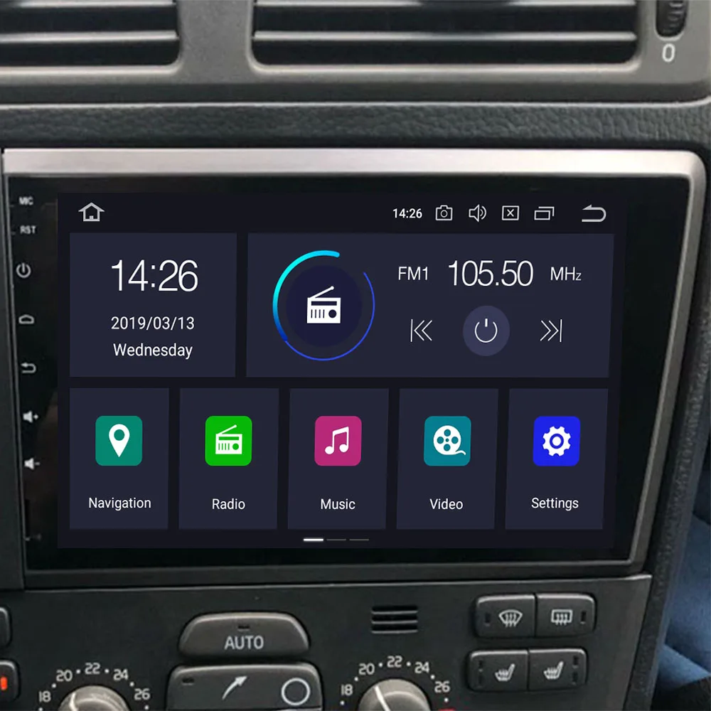Автомобильный мультимедийный плеер IPS DSP 8 ядер 4 Гб 64 2Din Android 10 0 DVD GPS аудио для VOLVO S60