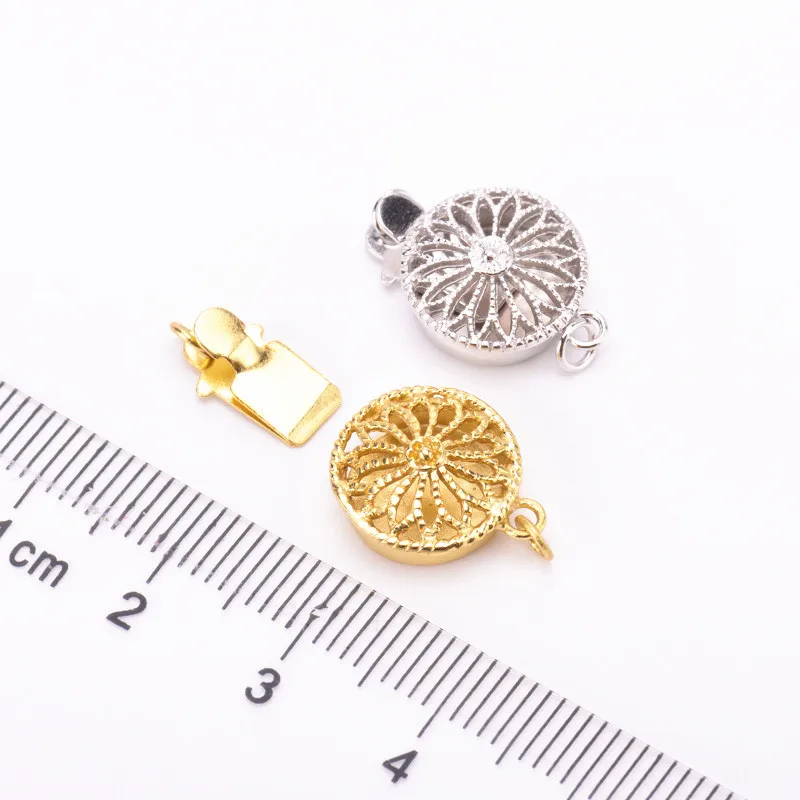 925 Silver Plated Gold Round Claw Spring Clasps Hooks for Bracelet Necklace Connectors DIY Jewelry Making Supplies