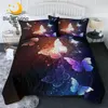 BlessLiving Butterfly Quilt Set Insect Bed Covers and Bedspreads Blue Purple Air-conditioning Comforter Beautiful Funda Nordica 1