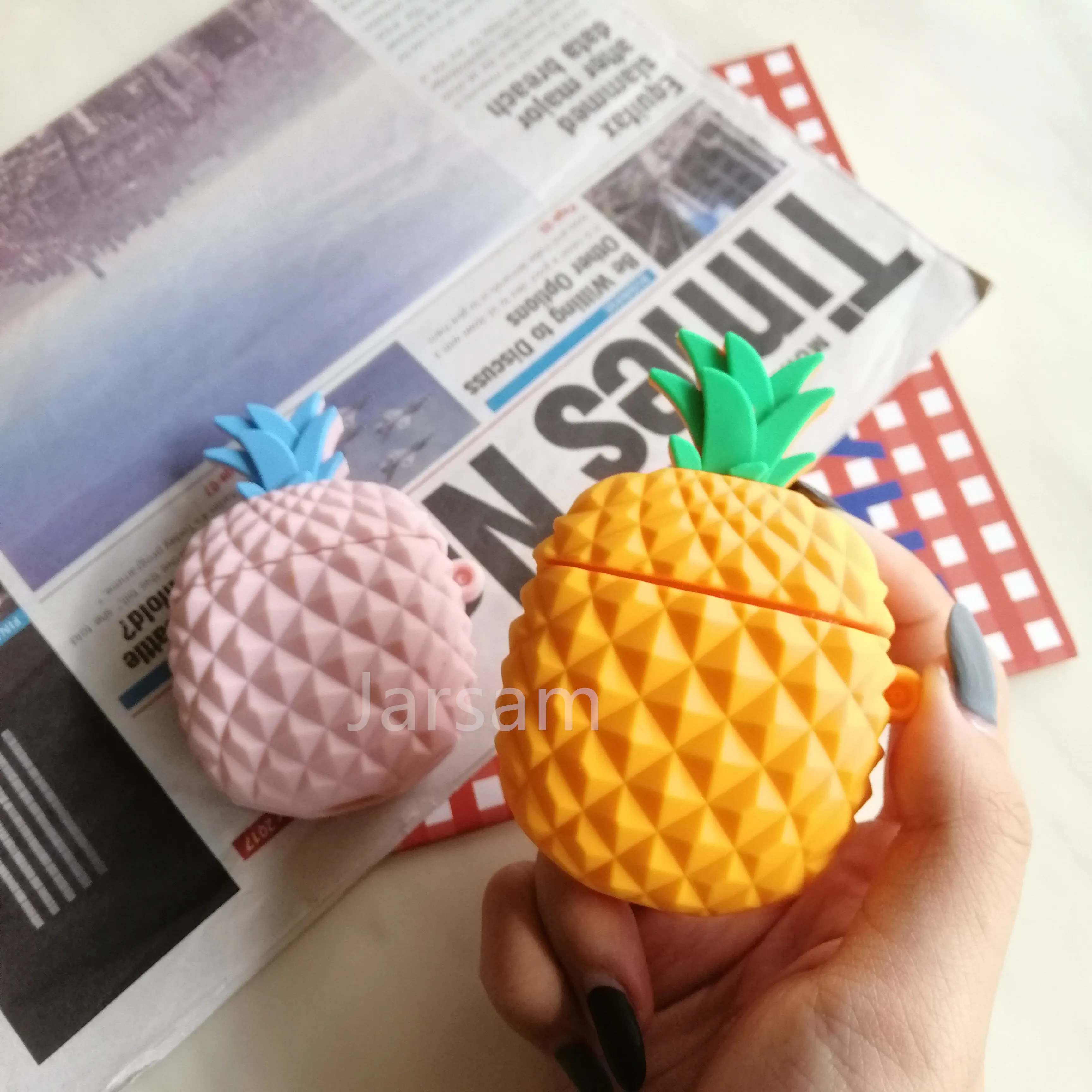 

Cartoon Silicone Carrot Earphone Case For Apple AirPods case Cute Protection Cover case For AirPods pineapple