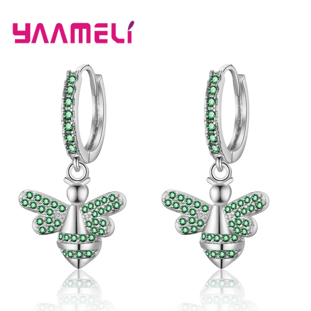 Серьги для женщин отличные длинные висячие серьги с фианитом розовое золото