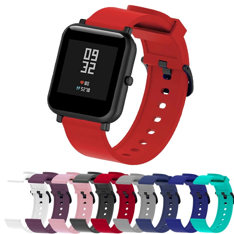 Силиконовый ремешок для Amazfit Bip сменный Браслет Для Xiaomi Huami 20 мм|Ремешки часов| |