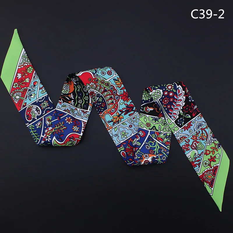 Retro Silk Village Small Flower Printing Scarf Sunscreen Bind Bag Handle Woman Girl Neck Ribbon Hair Hat Accessory More Function | Дом и сад