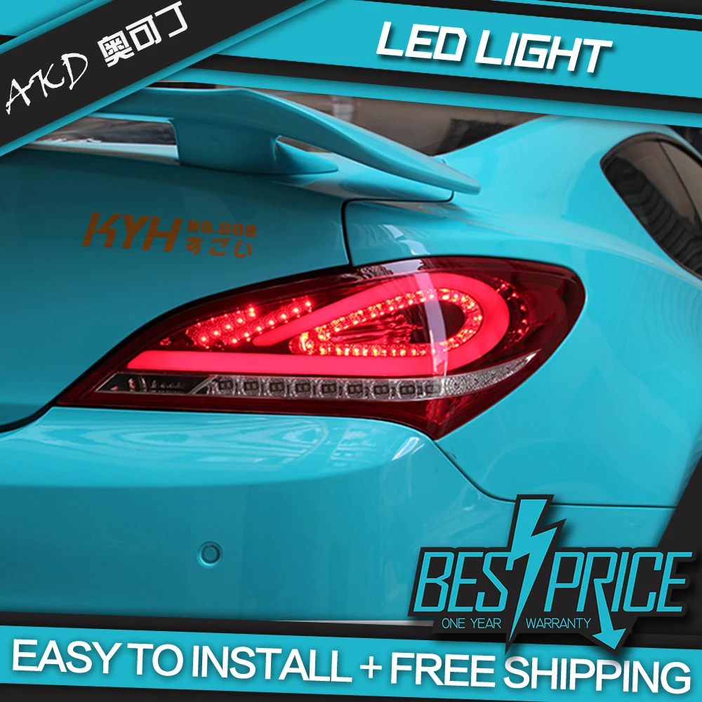 

AKD Car Styling Tail Lamp for Hyundai Rohens Coupe LED Tail Light 2009-2018 Genesis Coupe DRL Brake Reverse auto Accessories