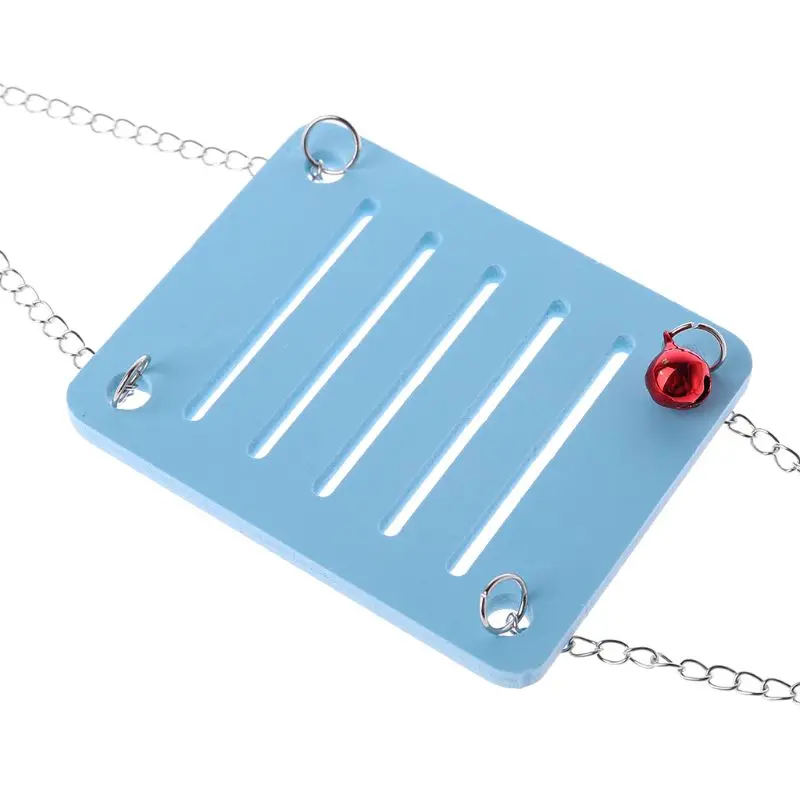 Деревянный подвесной попугай хомяк качающийся колокол клетка игрушка длина