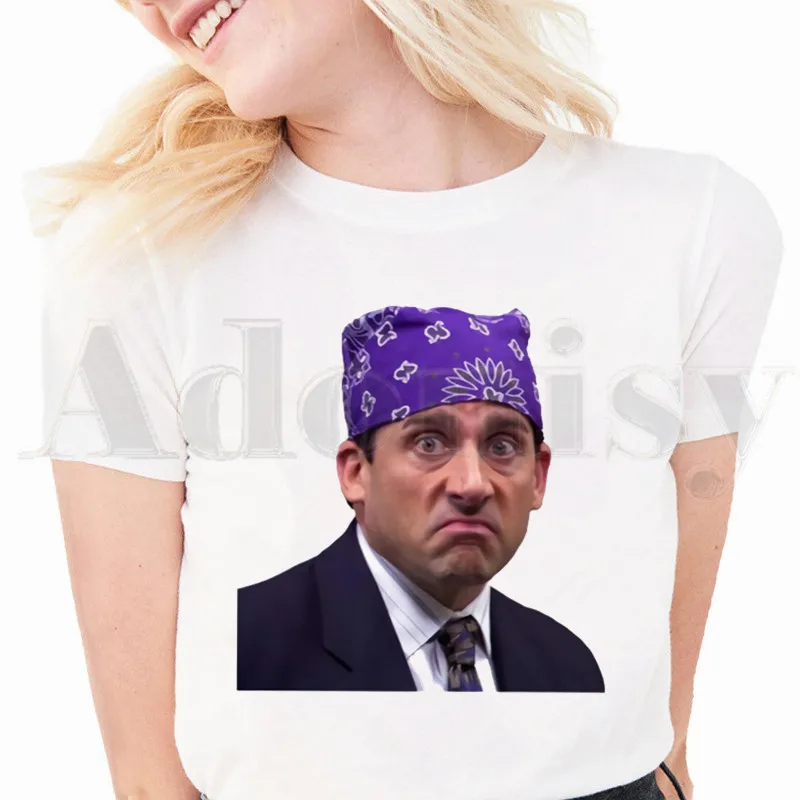 Футболка женская с коротким рукавом мультяшный рисунок офисного ТВ-шоу дамдер