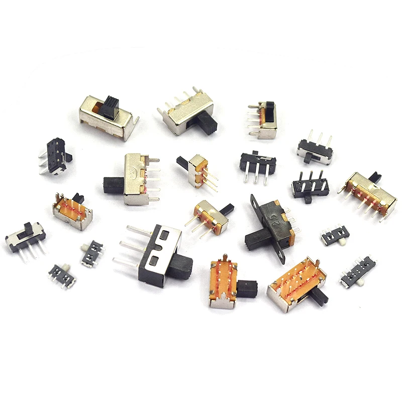 

Multiple types Mini Slide Switch On-OFF Micro Toggle Switch 1P2T H=1.5/2/5MM Miniature Horizontal Slide Switch 1P2T SS MSK SK