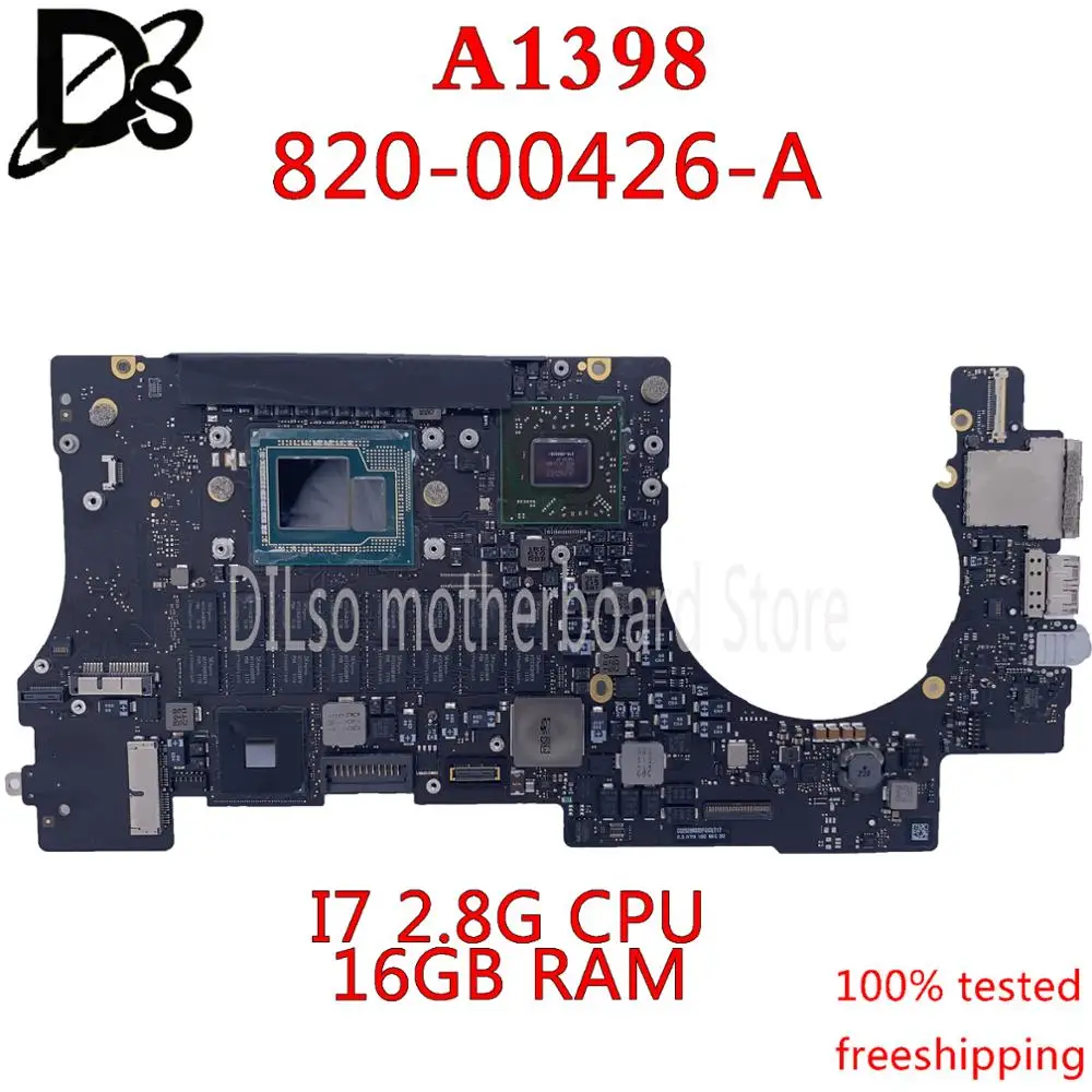 KEFU A1398 для MacBook Retina Pro 15 &quotA1398 логическая плата i7 4980HQ 2 8 GHz 16GB RAM 820 00426 A материнская