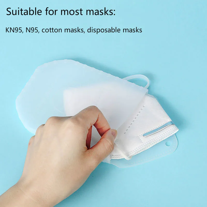 

7PCS Face Cover Storage Bag Pollution Prevention Silicone Portable Face Mask Holder Storage Box Dustproof Face Mask Case