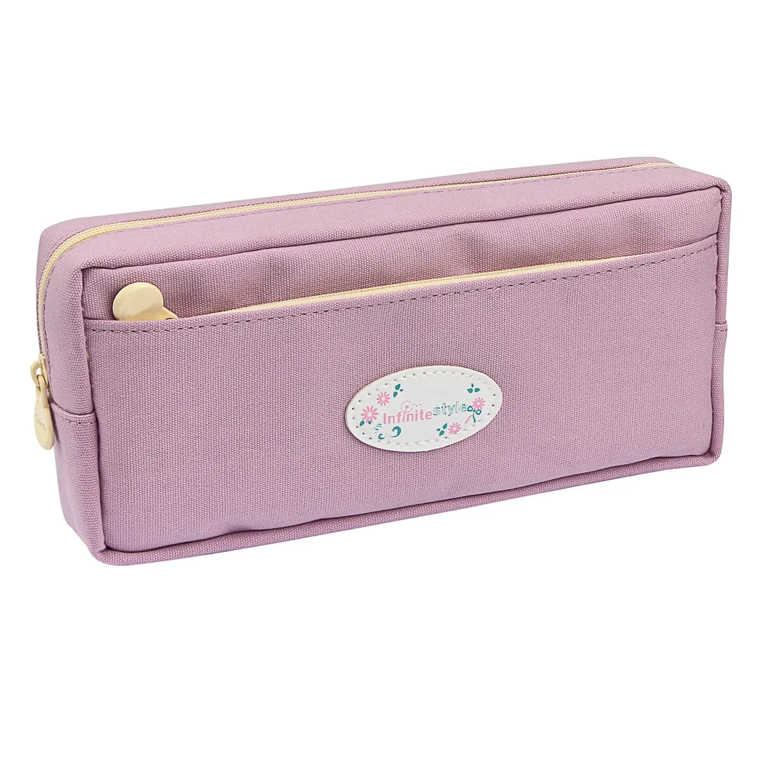 Пенал тканевый чехол большой вместимости для ручек и карандашей стационарный