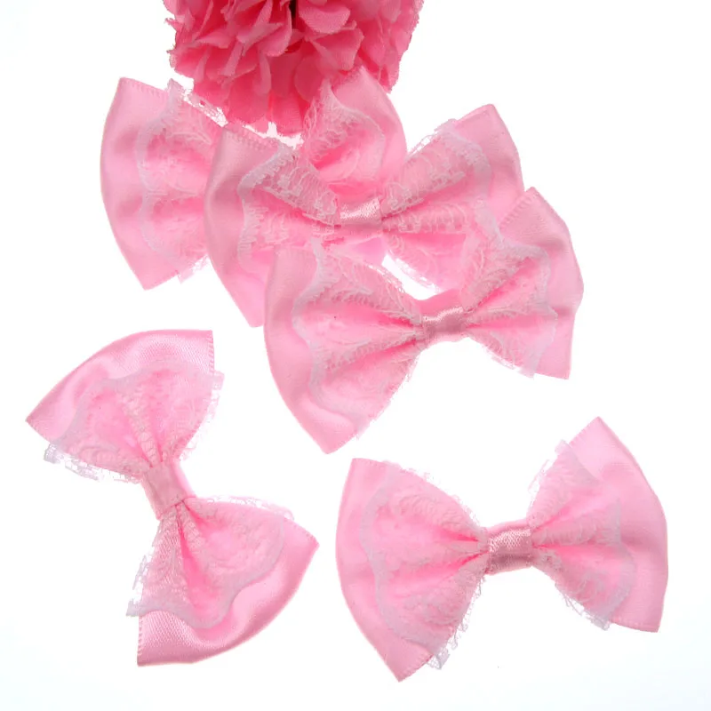 Детский кружевной бант из атласной ленты 24 шт. для ребенка повязка на голову