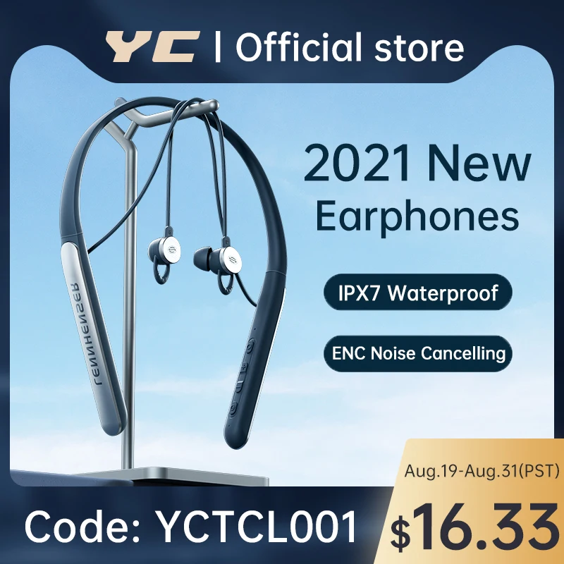

For Xiaomi Sony Huawei Neck Wireless Bluetooth Earphones Sports Running Headset IPX7 Waterproof Headphones Noise Cancelling