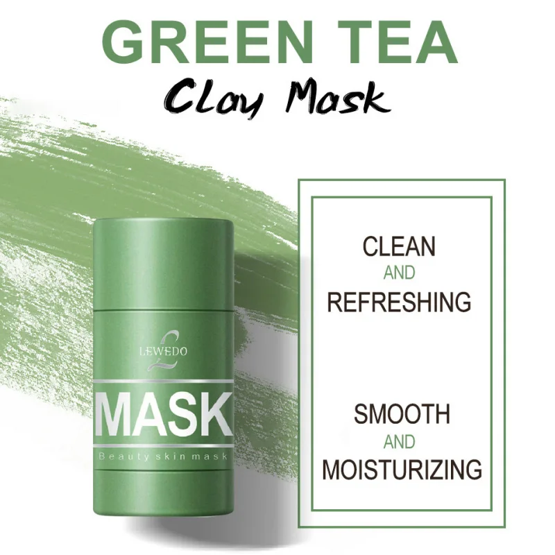 

Deep Cleansing Clay Mask Green Tea Facial Purifying Blackhead Acne Remover Mask Stick Beauty Skin Face Care TSLM1