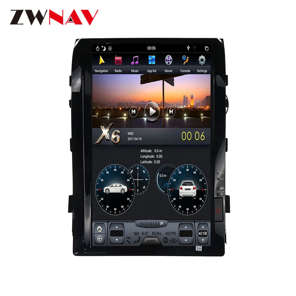 Android 9,0 16 дюймов Tesla стиль автомобиля нет dvd-плеер gps навигация для TOYOTA LAND CRUISER LC200 08-15 головное устройство мультимедийный плеер