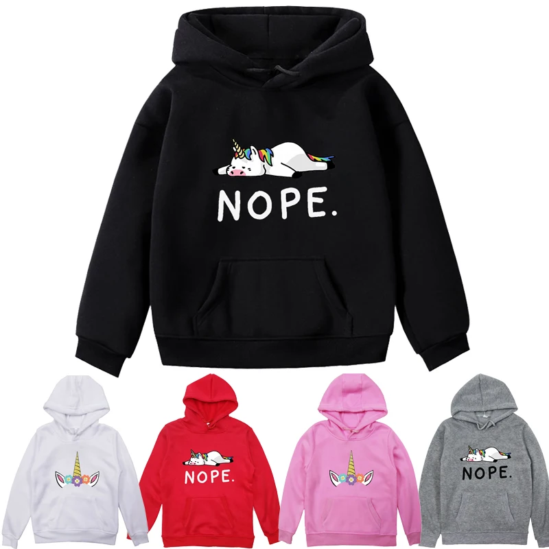

Толстовка с капюшоном для мальчиков и девочек, Флисовая теплая спортивная одежда с принтом единорога для подростков, Повседневный хлопковы...
