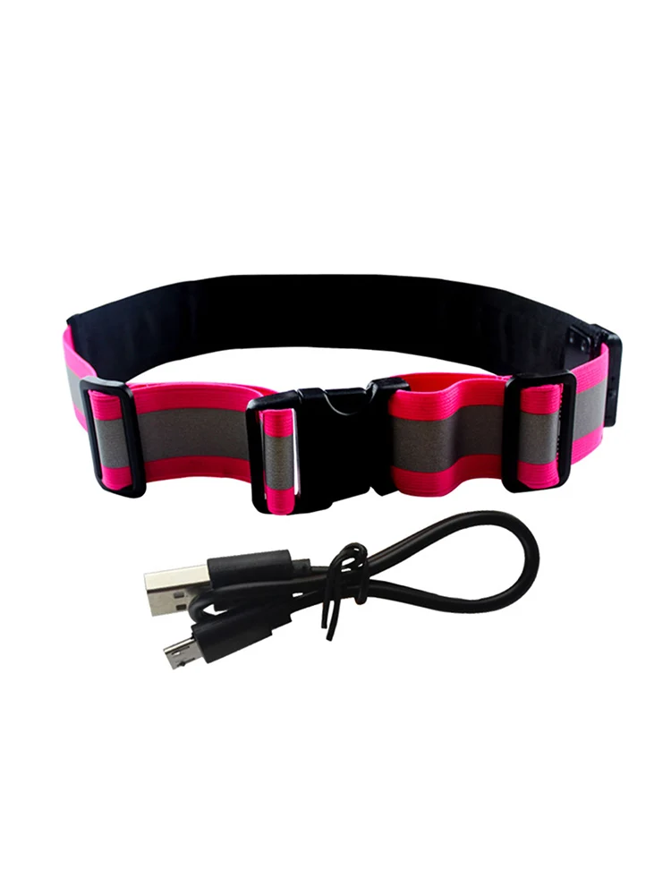 

LED Running Reflective Waist Belt USB Rechargeable Glowing Waistband Night Running Cycling Riding Outdoor Sports Safe Band