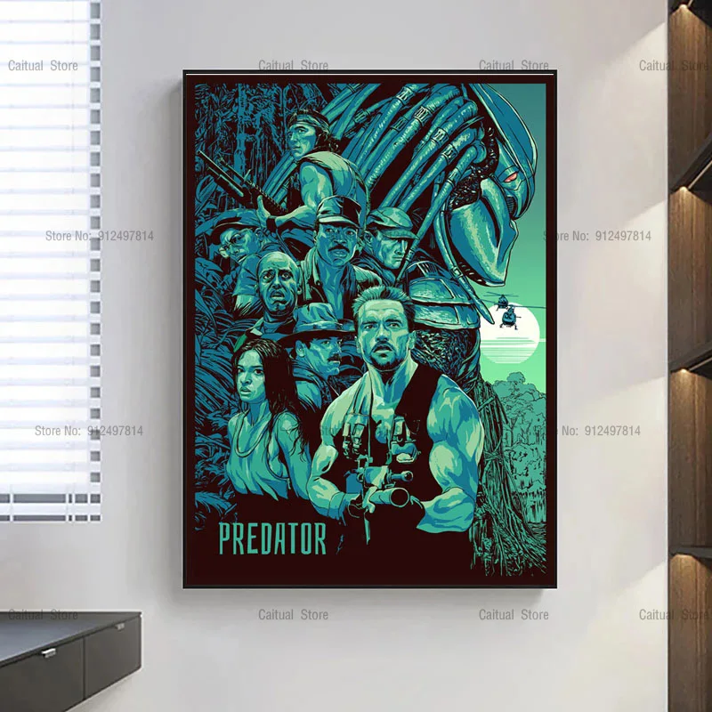 Классические кинопостеры и принты Alien vs Predator XENOMORPH картина маслом на холсте