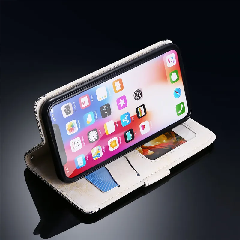 Ретро Флип кожаный бумажник чехол для телефона для iPhone XR XS Max X XS цветочный узор чехол для iPhone 8 7 6 6S Plus Мандала хна Капа