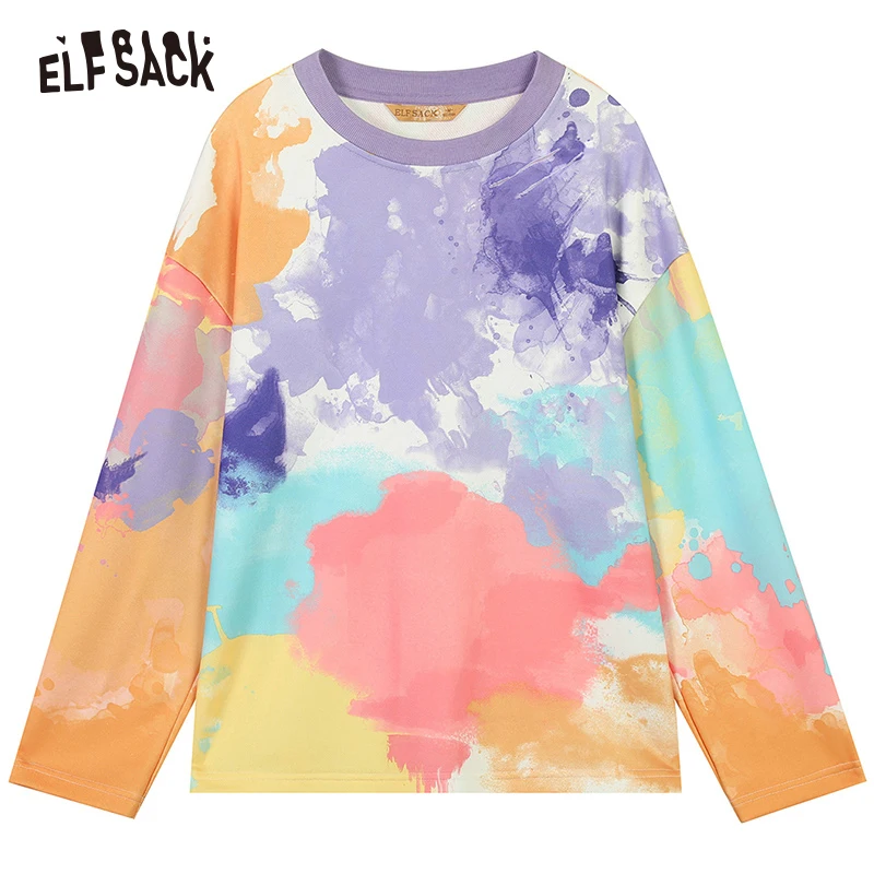 Женские свитера ELFSACK Повседневные вязаные оверсайз с круглым вырезом 2019|Женские