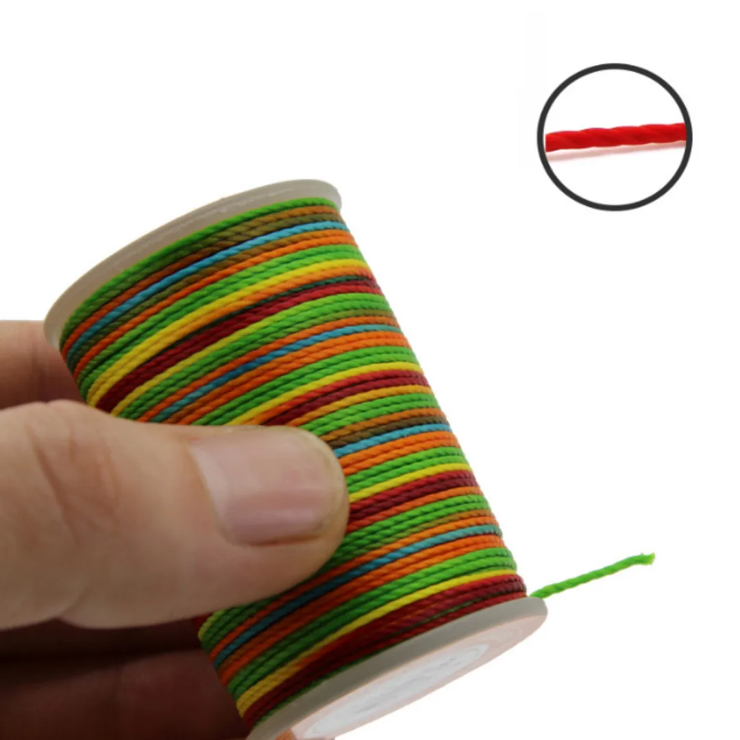 Polyester Microfiber Waxed Thread 0.8mm Cord For Hand Sewing Shoe String Stitching DIY Leather Hat Arts Wax Crafts | Дом и сад