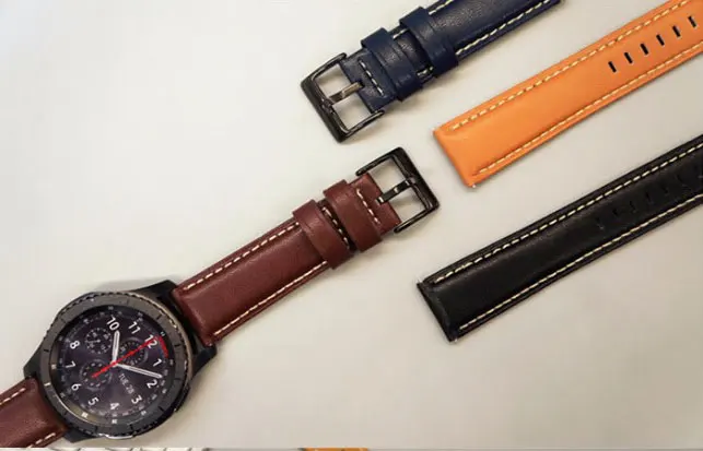 AKGLEADER ремешок для samsung Galaxy Watch 46 мм gear S3 22 мм ремешок из натуральной кожи браслет для huawei Watch GT Amazfit