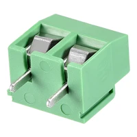 uxcell pcb screw terminal ac250v 8a 2p 5mm pitch for prototype board green pack of 35