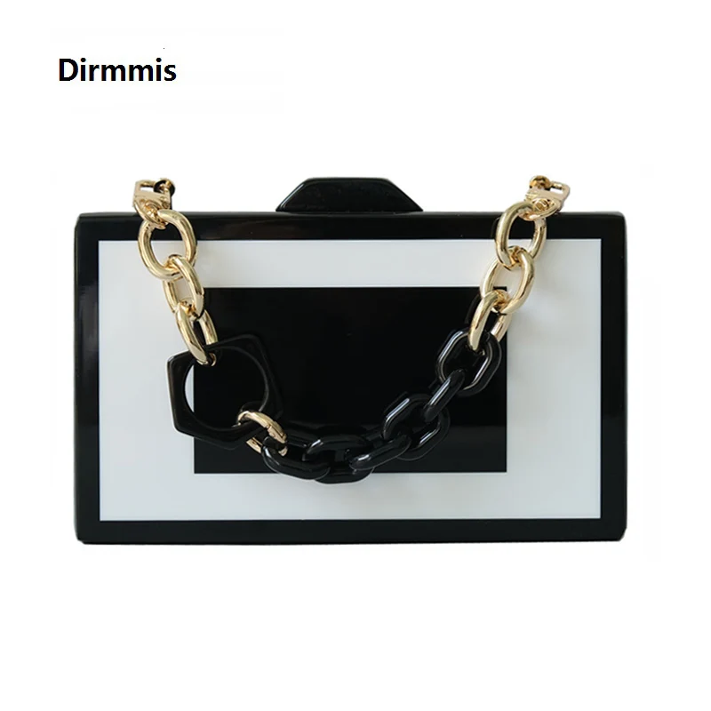 Новая трендовая модная женская сумка черная белая пэчворк акриловая Роскошная