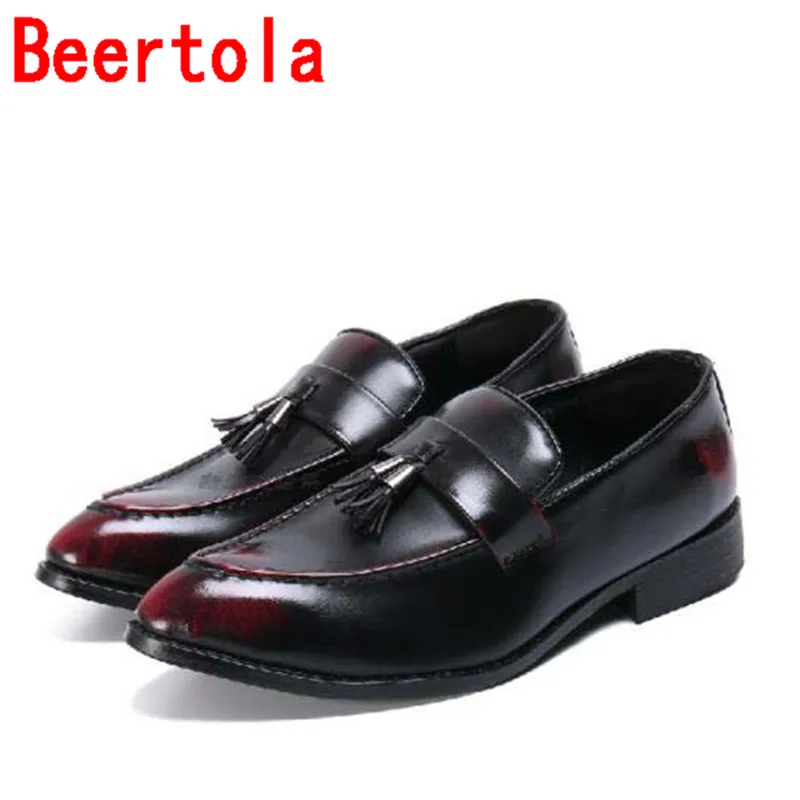 Мужские классические туфли из натуральной кожи на низком каблуке | Обувь