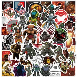 103050pcs game doometernal stickers laptop guitar luggage skateboard bike waterproof cool graffiti sticker decal kid toys free global shipping