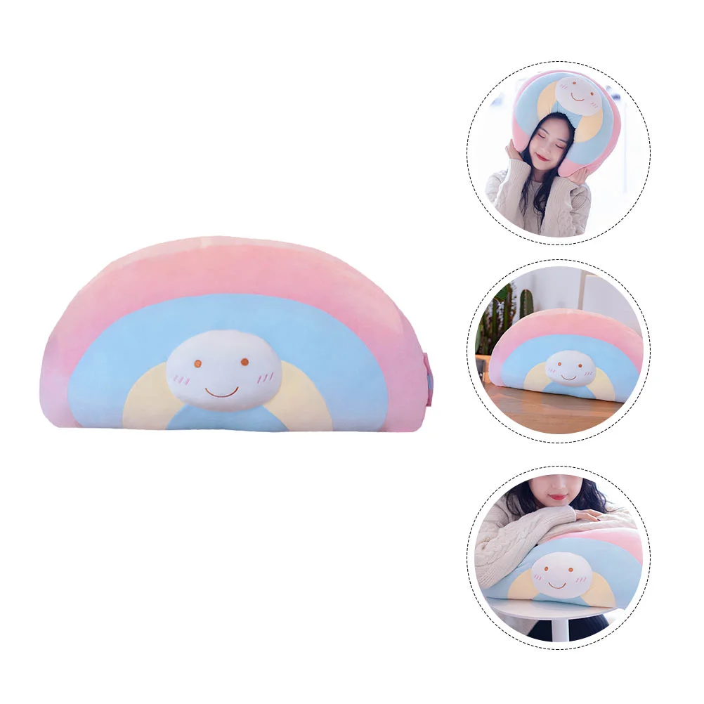 

1Pc Rainbow Pattern Colorful Throw Pillow Lovely Cushion for Living Room Car