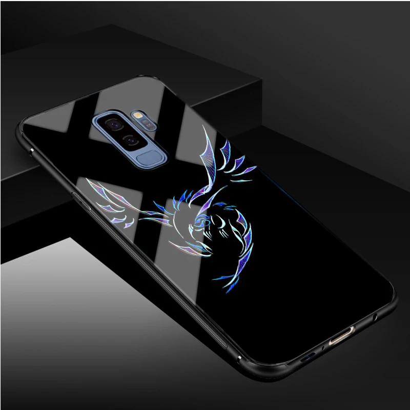 Чехол для телефона из закаленного стекла с логотипом Skyrim Samsung Galaxy S8 S9 S10 S20 PLUS J8 J6 J4