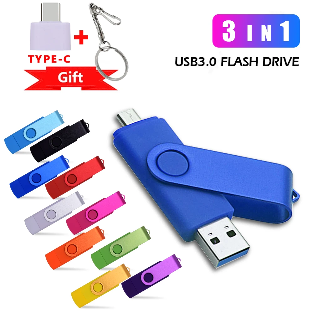 Высокоскоростной USB флеш накопитель 3 0 OTG для телефона на Android Type C 64 ГБ 128 256 Usb
