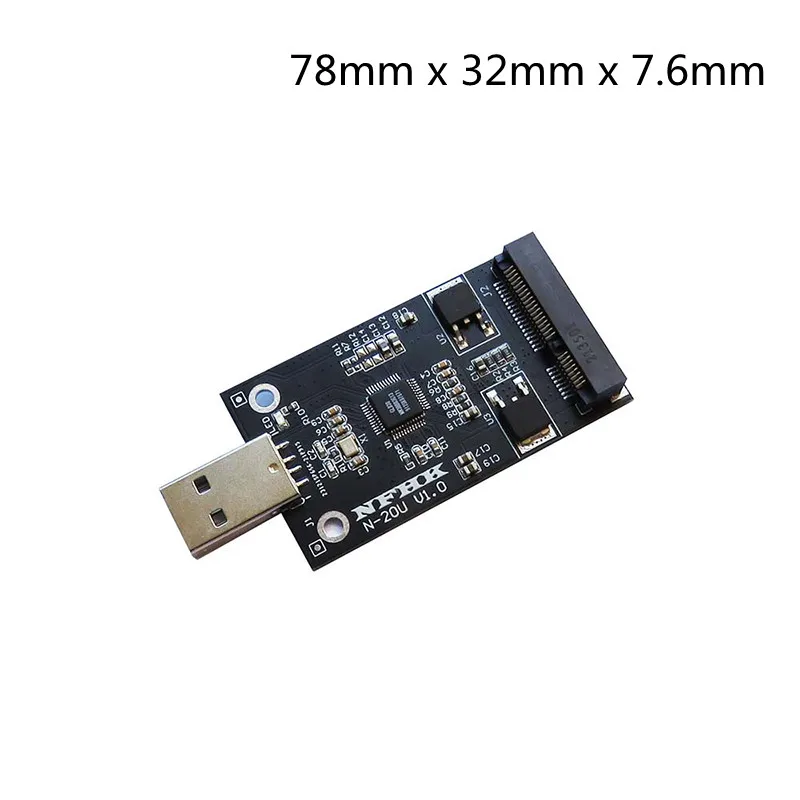 

Mini USB 2.0 To MSATA SSD Adapter Card MSATA SSD To USB 2.0 Adapter Card