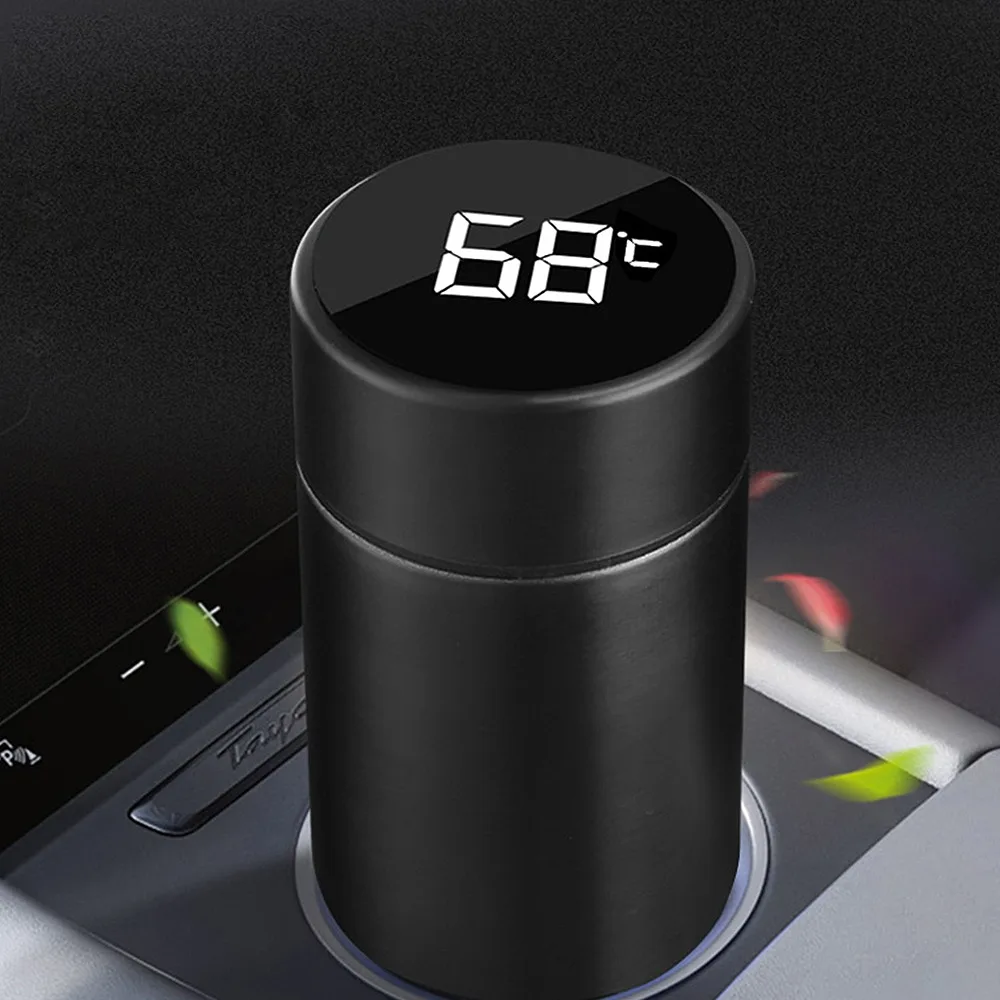 Thermos Cup Black Portable 304 Vacuum Cups Stainless Steel Hot Water outdoor travel Business Gift in-Car | Дом и сад