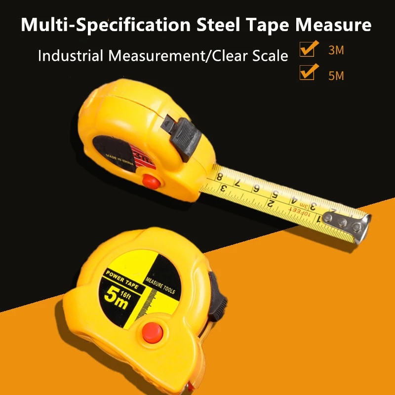 

3/5m Drop-proof Stainless Steel Tape Measure High Precision Telescopic Pull Ruler Easy Retractable Ruler Gauging Tools