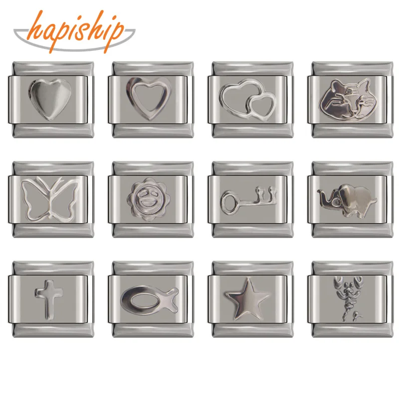 Hapiship 9 мм ширина оригинальный ромашка Сердце Звезда ключ рыба кошка браслет с