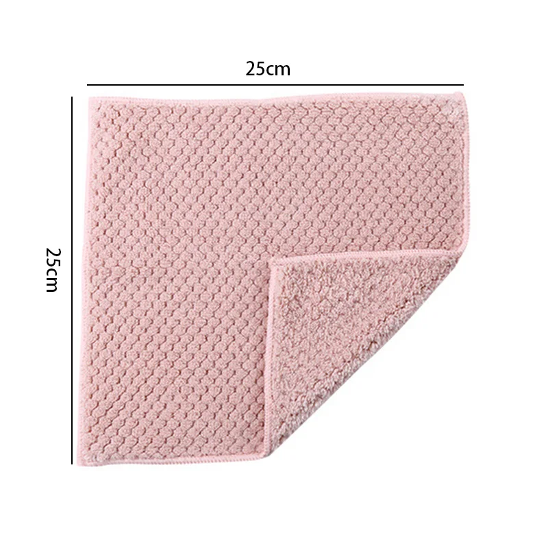 4Pce/комплект Кухня коралловый флис чистящие салфетки утолщенные двойные блюдо
