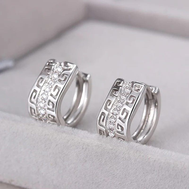 Женские серьги-кольца MEETSOFT серьги из тибетского серебра с защитой от аллергии