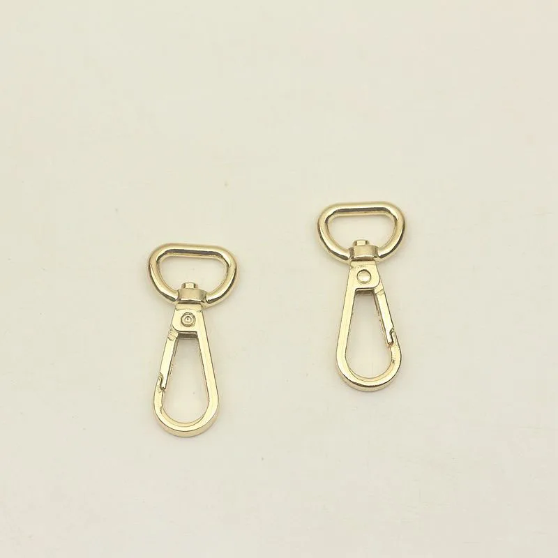 50Pcs 15mm Snap Hooks Silver Gold Luggage Bag Metal Buckles KeyChain Dog Collar Lobster Clasp Hook DIY Hardware Accessories