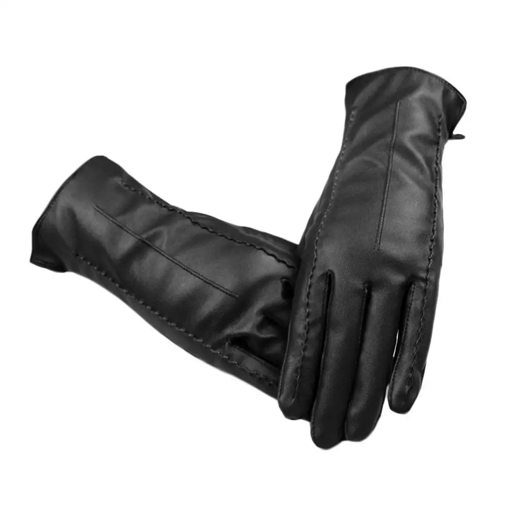 

Женские перчатки из овчины, зимние теплые бархатные короткие тонкие цветные кожаные перчатки для вождения, новинка 2021
