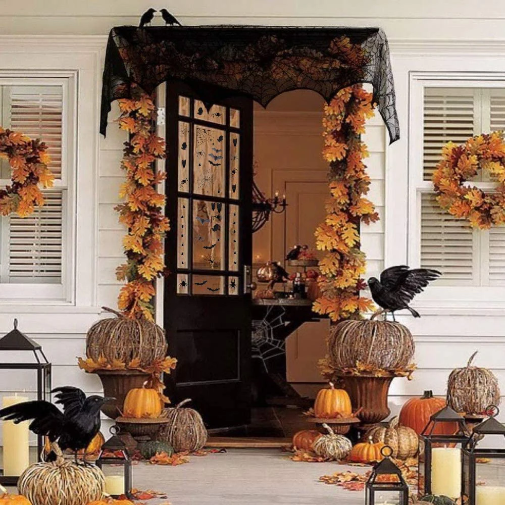 2 шт Хэллоуин украшения кружева Паук Паутина Скелет Череп вечерние скатерть