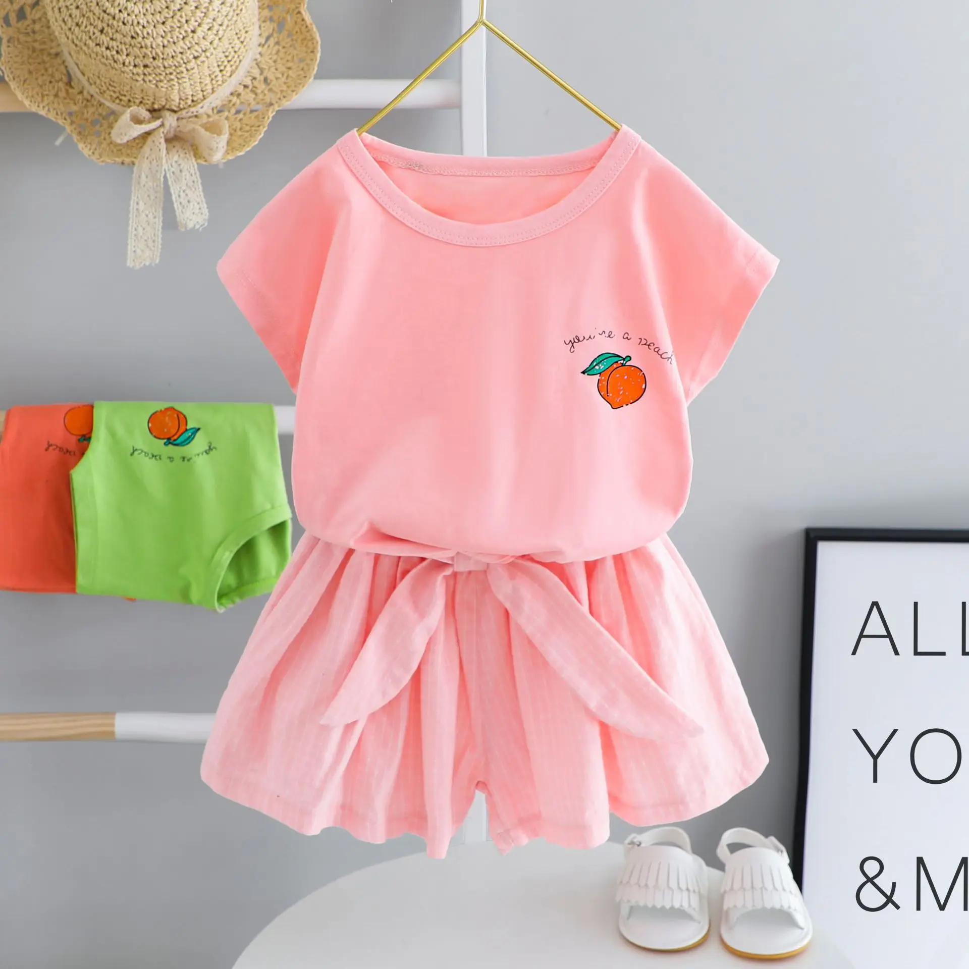 Комплект летней детской одежды BINIDUCKLING для маленьких девочек из 2 предметов